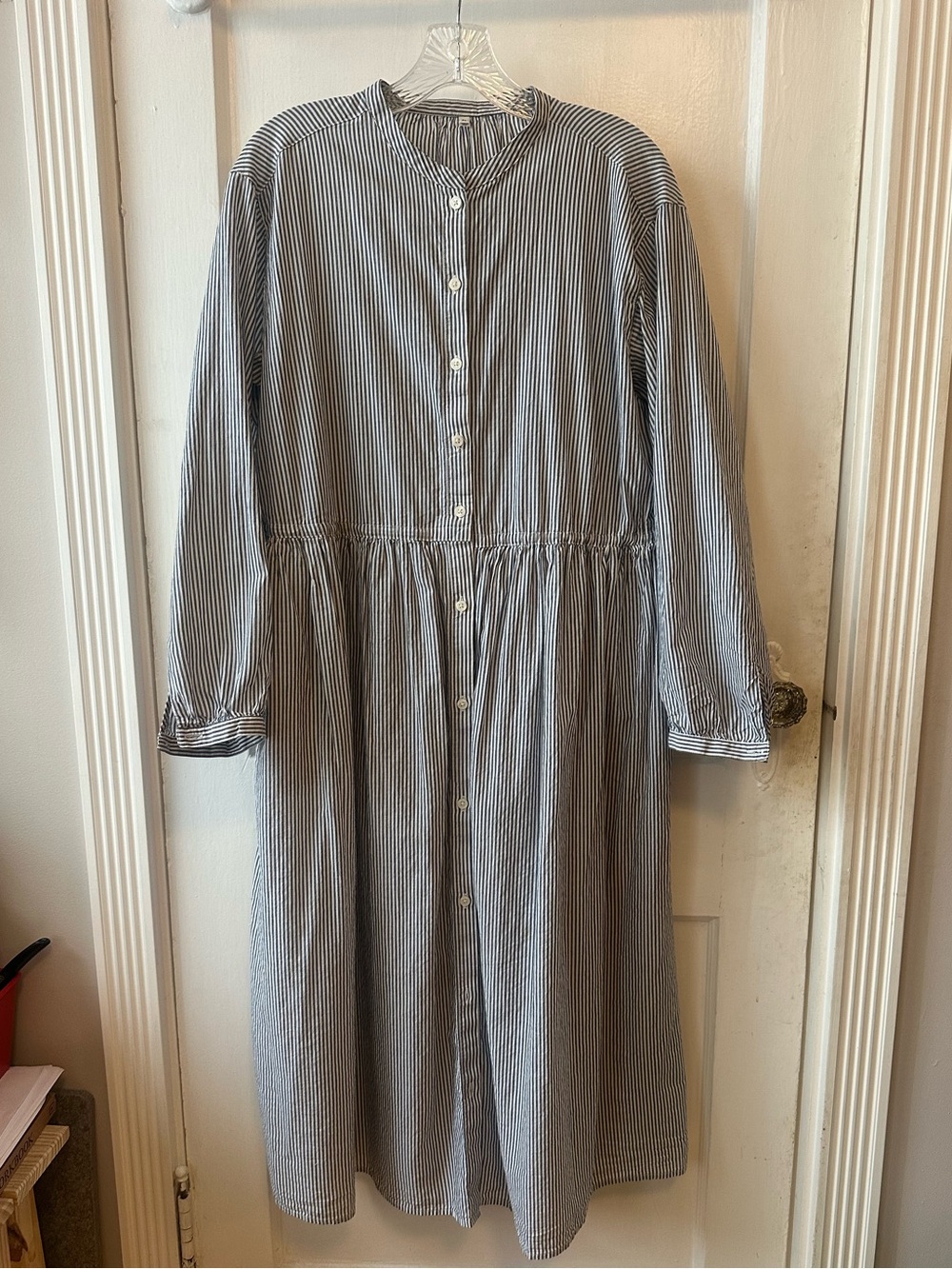 MUJI gathered shirt dress, Medium